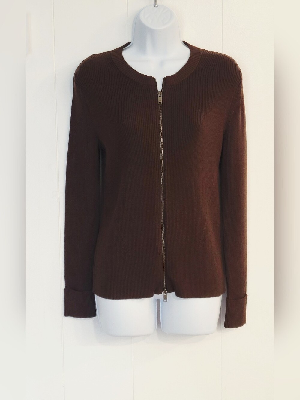 Banana Republic Deep Brown Ribbed Knit Sweater